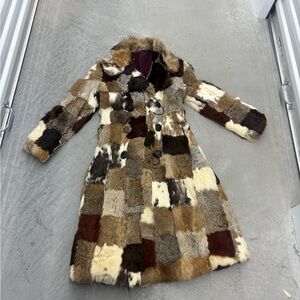 Patchwork Fur Coat